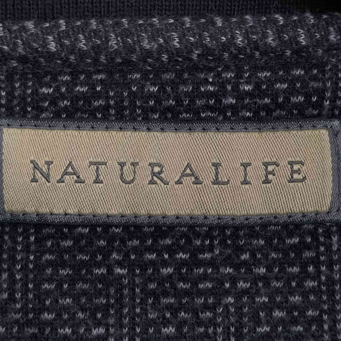 NATURALIFE 総柄 コットンポリ ポロシャツ メンズ import:XL